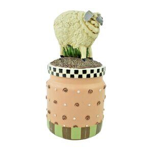 Decorative Lamb Candle with Topper 7 inch Country Milk Jug Design